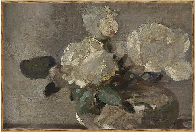 InSimSea Framed Wall Art for Living Room Vintage Flower Canvas Wall Art Framed Wall Decorations M... | Amazon (US)