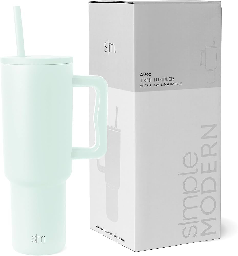 Simple Modern 40 oz Tumbler with Handle and Straw Lid | Insulated Cup Reusable Stainless Steel Wa... | Amazon (US)