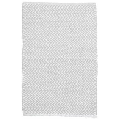 Herringbone Pearl Grey/White Handwoven Indoor/Outdoor Rug | Wayfair North America