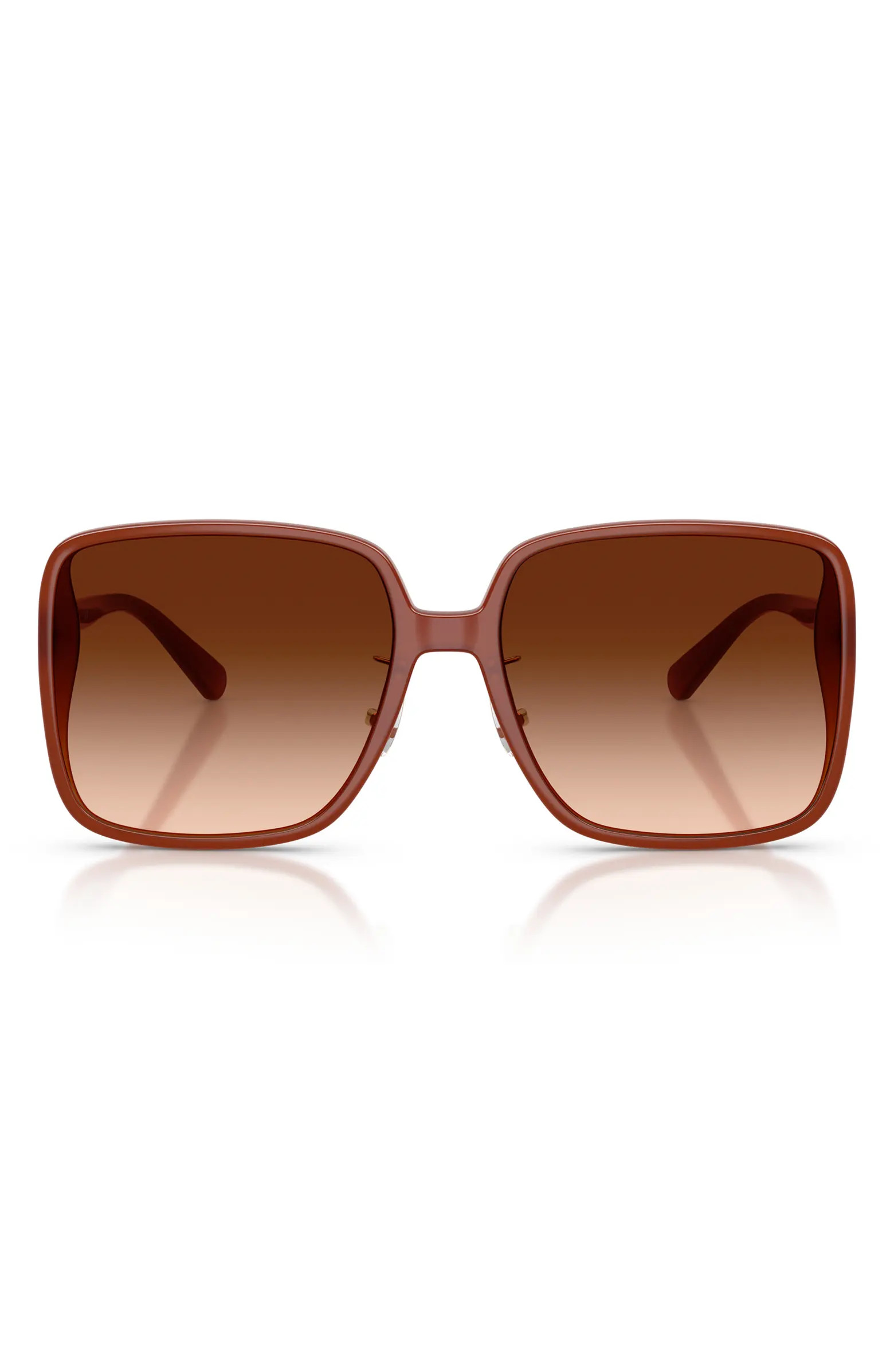 COACH 61mm Gradient Polarized Square Sunglasses | Nordstrom | Nordstrom