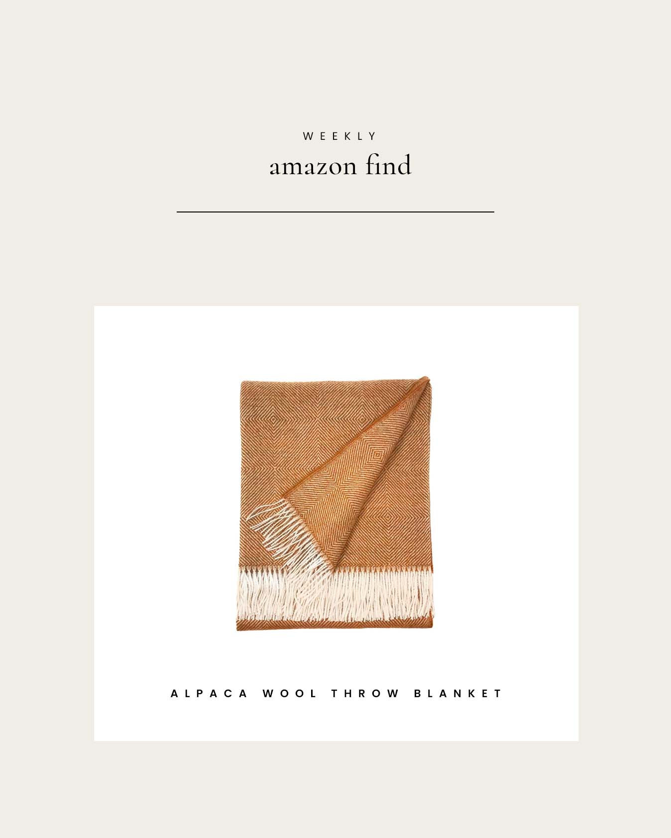 Weekly Amazon Find : Alpaca Wool Throw Blanket 

 

#LTKGiftGuide #LTKHome