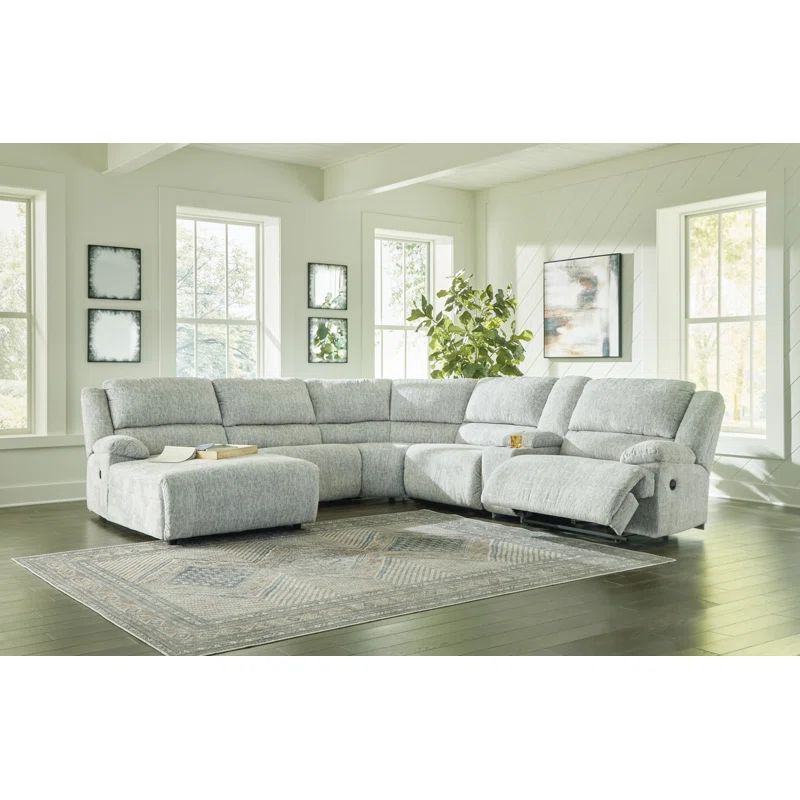 McClelland 6 - Piece Upholstered Reclining Sectional | Wayfair North America