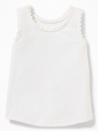 Crochet-Lace Trim Tank for Toddler Girls | Old Navy US