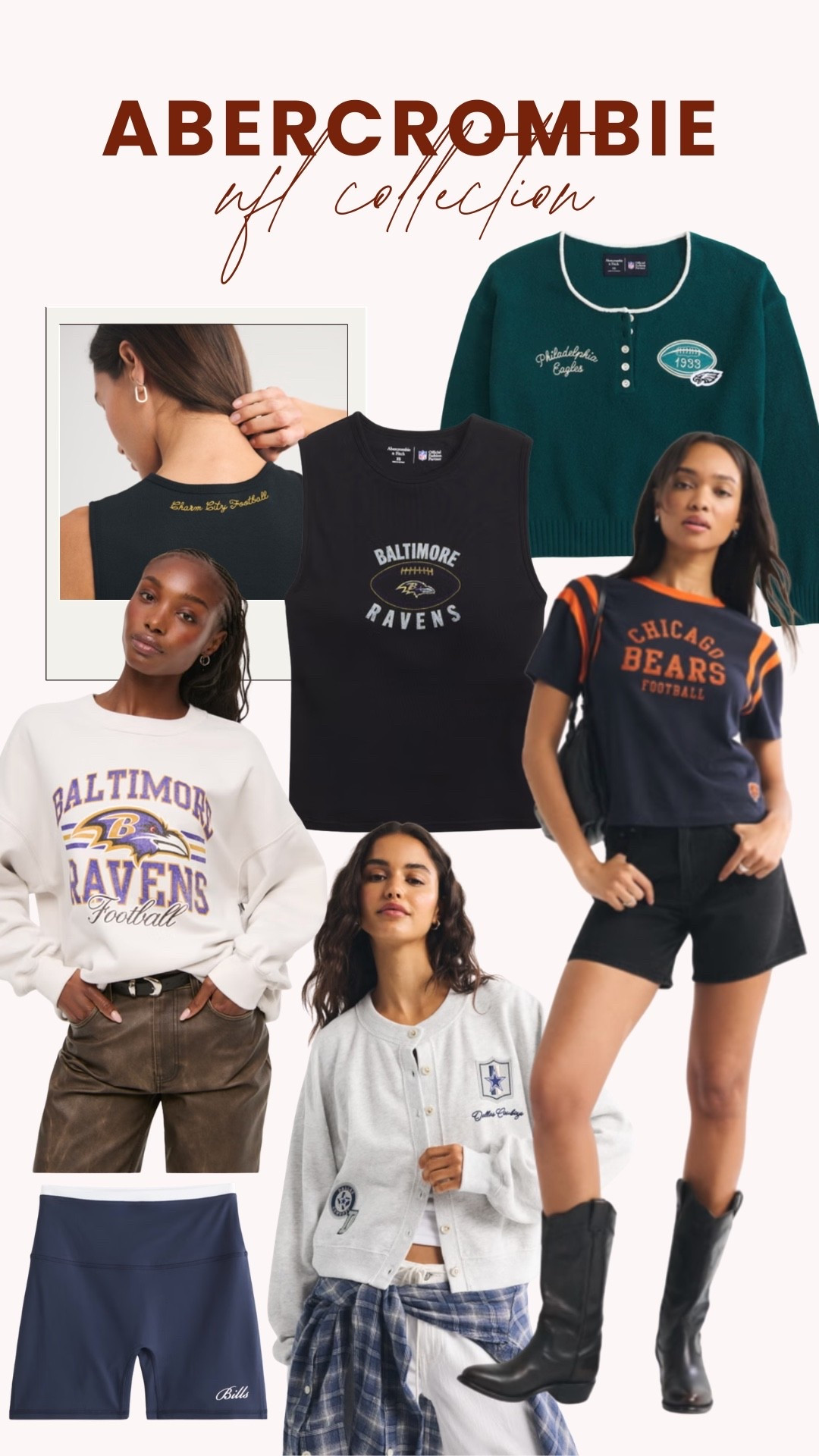 Cute nfl team gear at Abercrombie!

#LTKSeasonal