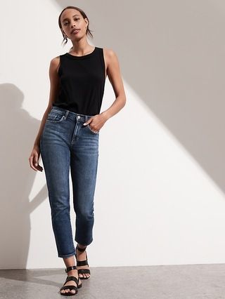 High-Rise Straight-Fit Ankle Jean | Banana Republic (US)
