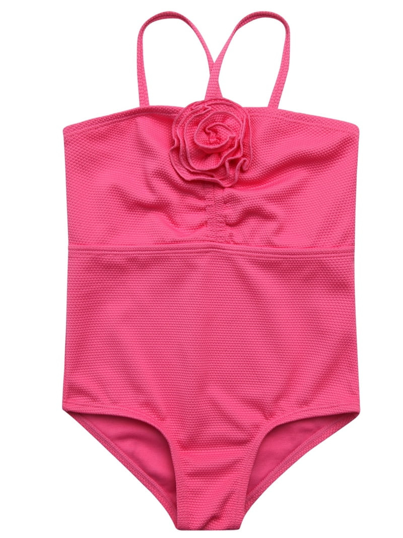 Jessica Simpson Girls' One-piece Ruched Rosette Swimsuit | Walmart (US)
