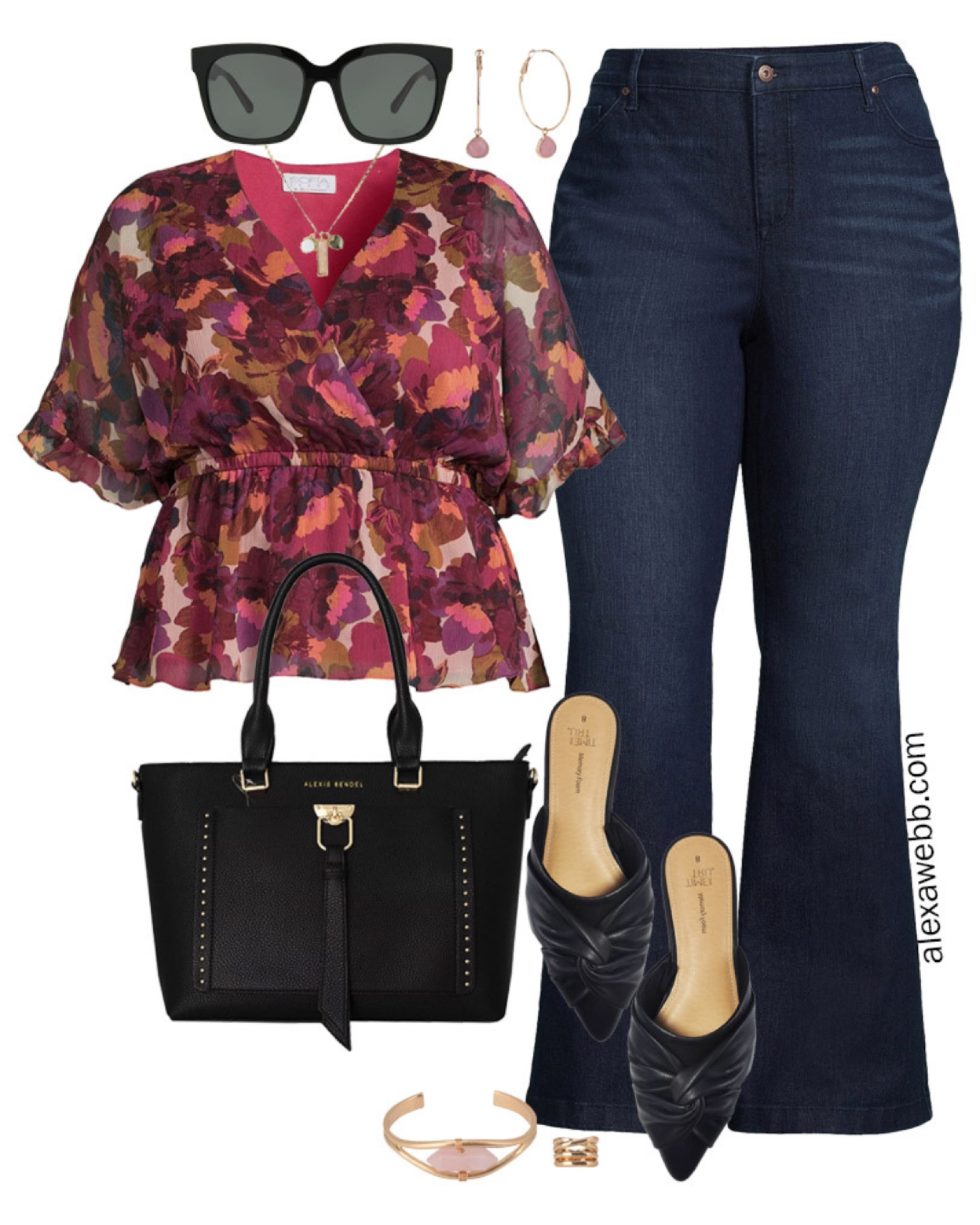 Plus Size Fall Casual Outfit with @Walmart #sponsored A plus size floral top and jeans outfit from #Walmart where fall fashions have arrived! This look is great for fall dinners or even casual Fridays at the office. @walmartfashion #walmartfashion Alexa Webb #plussize 



#LTKplussize #LTKover40 #LTKfindsunder50