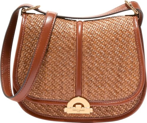 Cole Haan Women's Celenea Saddle Bag, Natural Straw Tan | Amazon (US)