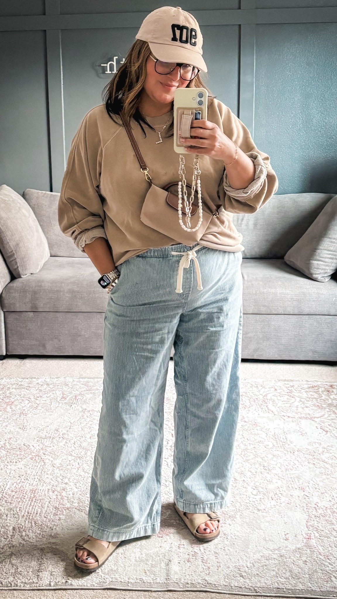 An after work outfit from earlier this week:
Abercrombie Crewneck sweatshirt (L)
GAP pull on wide leg pants (L)
Birkenstock Arizonas 

#LTKSaleAlert #LTKMidsize #LTKOver40