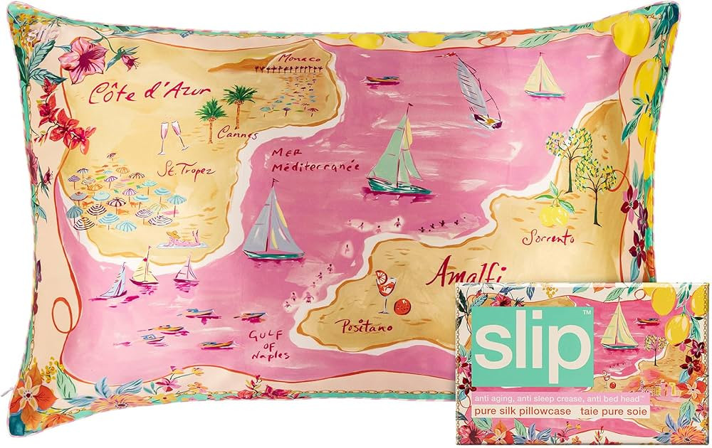 slip Queen Pure Silk Pillow Case - 100% Pure 22 Momme Mulberry Silk - Queen Size Standard Pillow ... | Amazon (US)