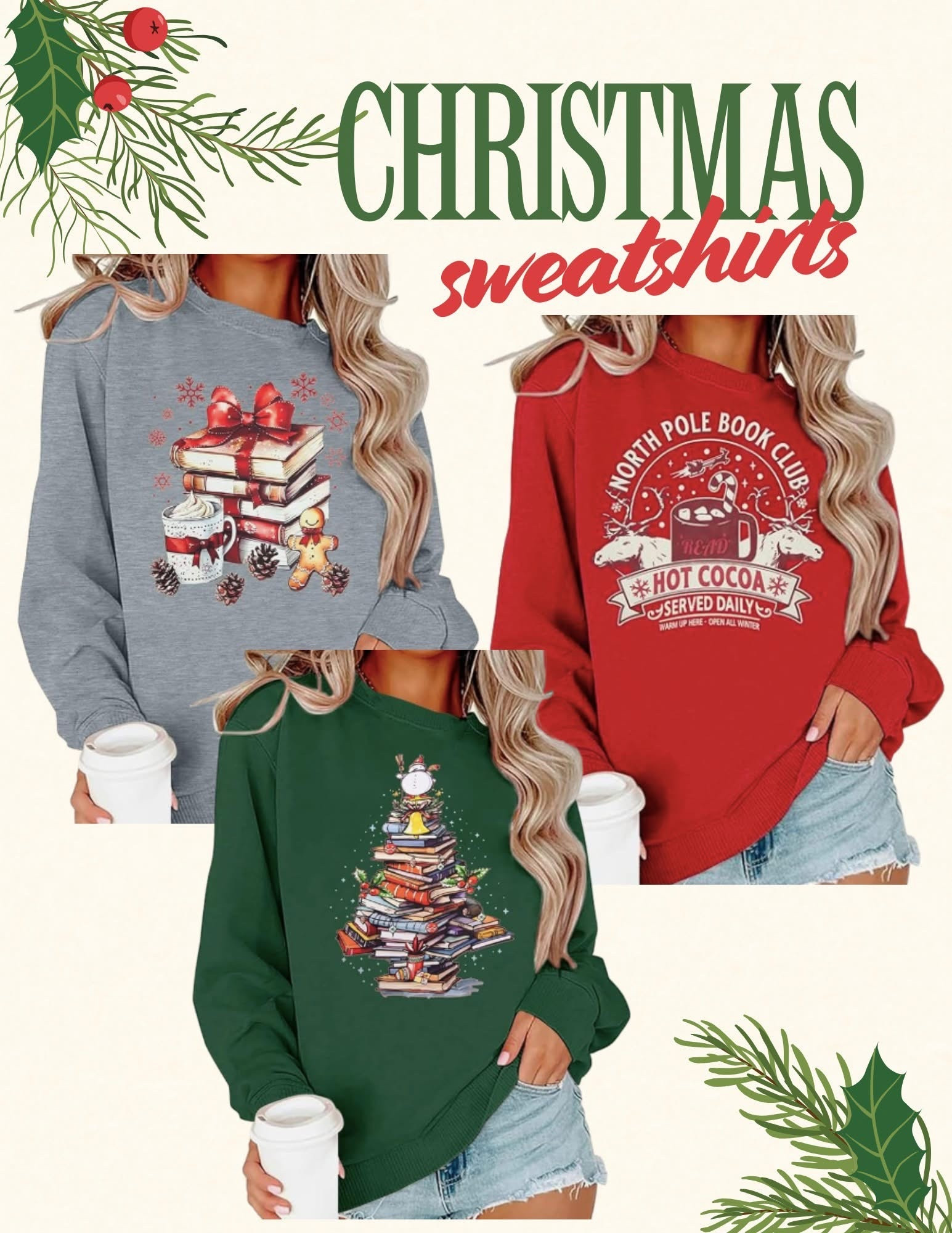 Book lover on your list??? Ummm these are TOO CUTE. Everybody needs a festive Christmas sweatshirt. 🎄❤️❄️✨

#LTKHoliday #LTKSaleAlert #LTKGiftGuide
