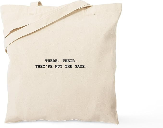 CafePress There Their Tote Bag Natural Canvas Tote Bag, Reusable Shopping Bag | Amazon (US)