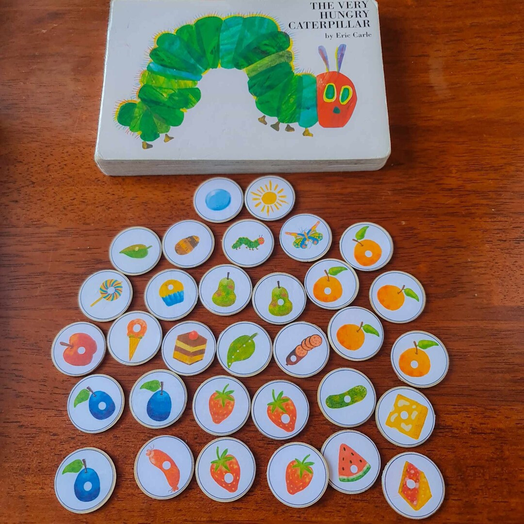 The Very Hungry Caterpillar 32-piece Story Discs Stone Sensory Stone Activity Play - Etsy | Etsy (US)
