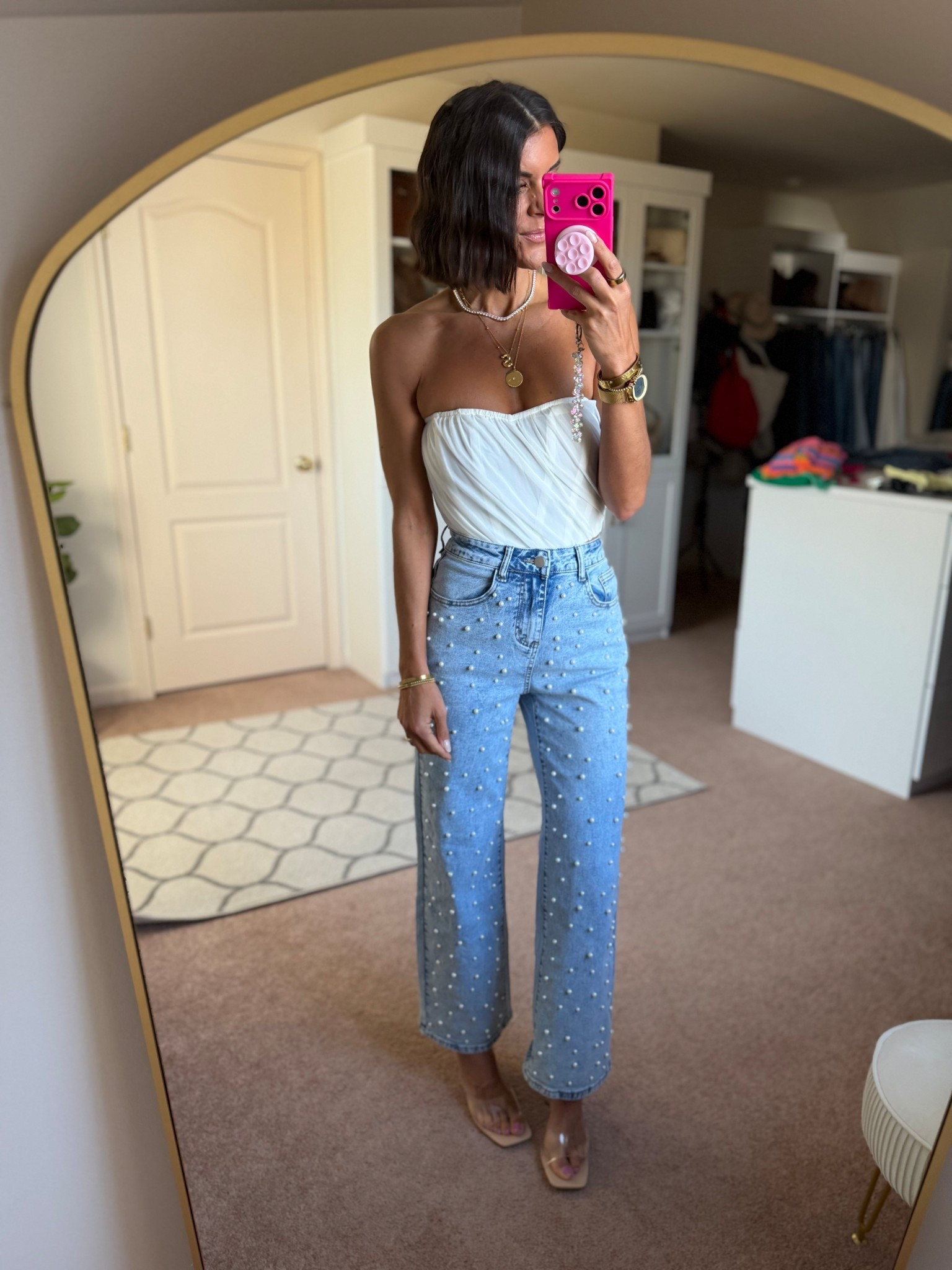 Size small in corset, size xs in jeans

#LTKSeasonal