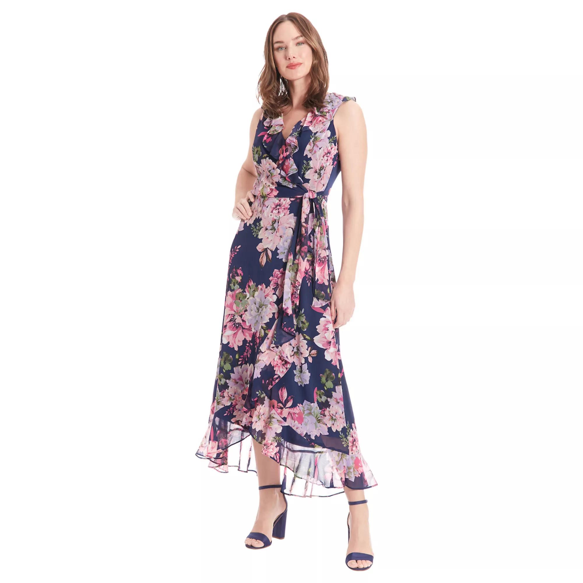 Women's London Times Ruffled Chiffon Maxi Dress | Kohl's