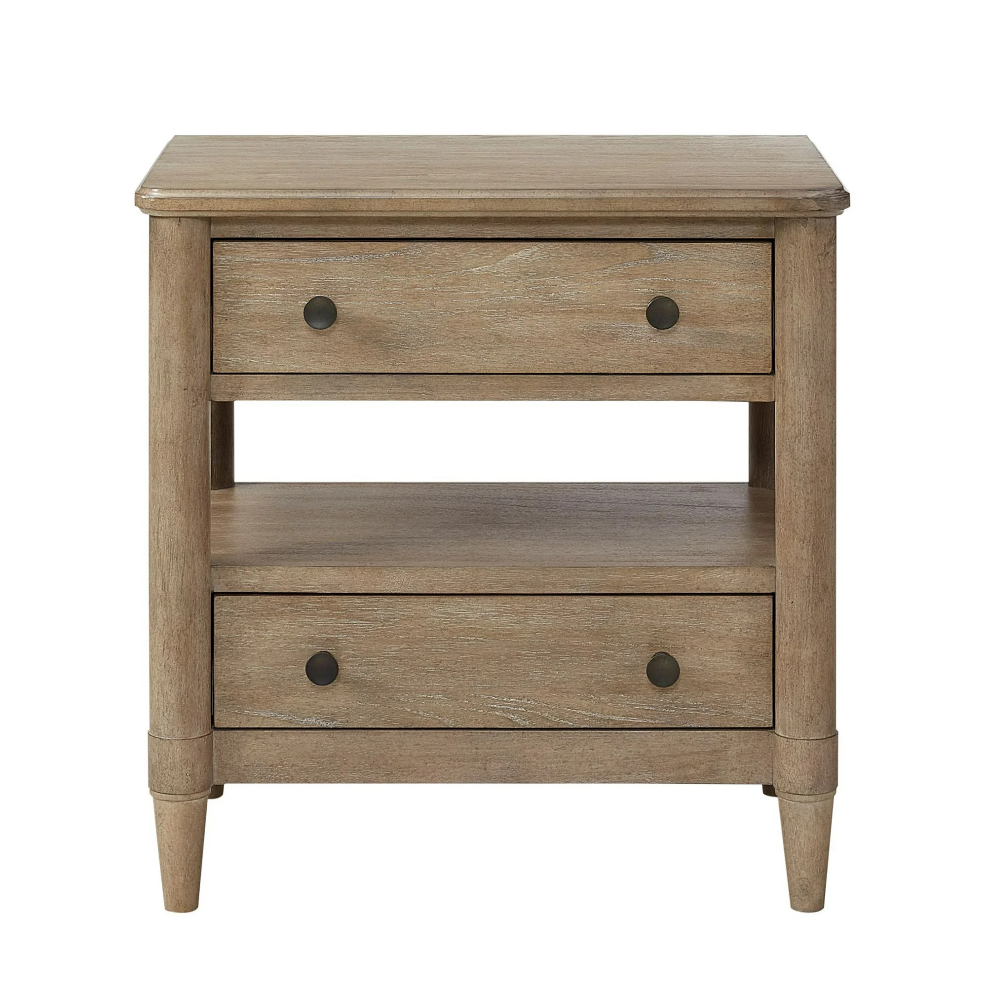 Glavbiku Mid-Century Nightstand with 2 Drawers & Shelf,Sand Bedside Table for Bedroom,Adult | Walmart (US)