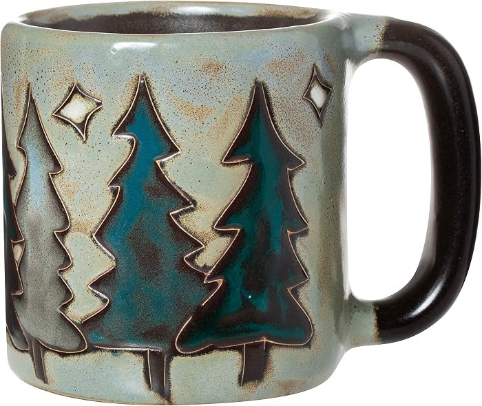 One (1) MARA STONEWARE COLLECTION - 16 Ounce Coffee Cup Collectible Dinner Mug - Pine Trees Desig... | Amazon (US)