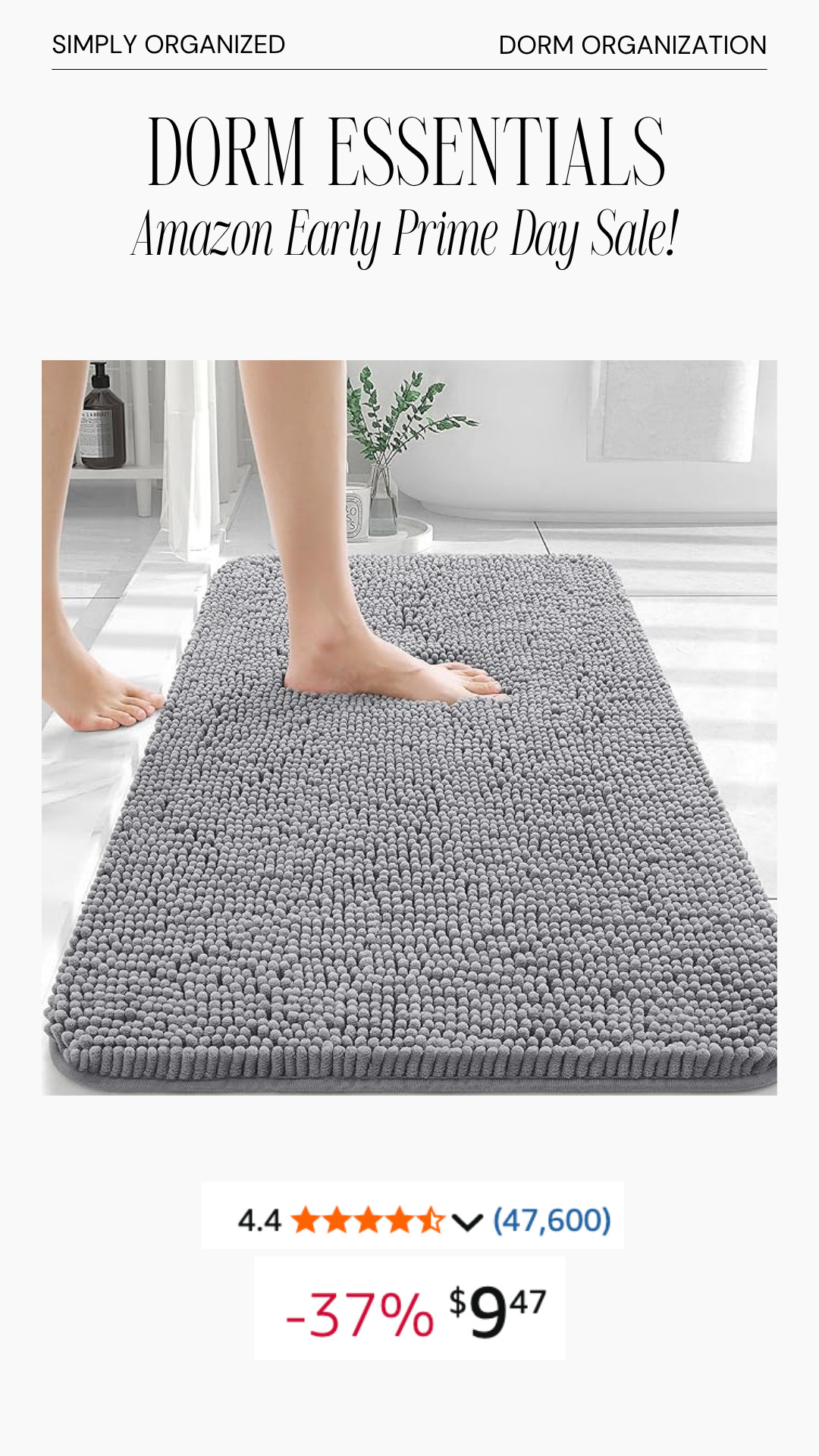 If your child has an in-room bathroom in their dorm, this is a must-have bath mat! Less than $10!! 

 #LTKSaleAlert