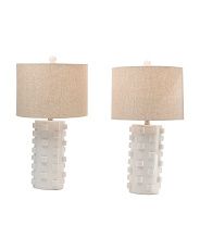 2pk 25in 3d Loop Ceramic Lamps | Marshalls