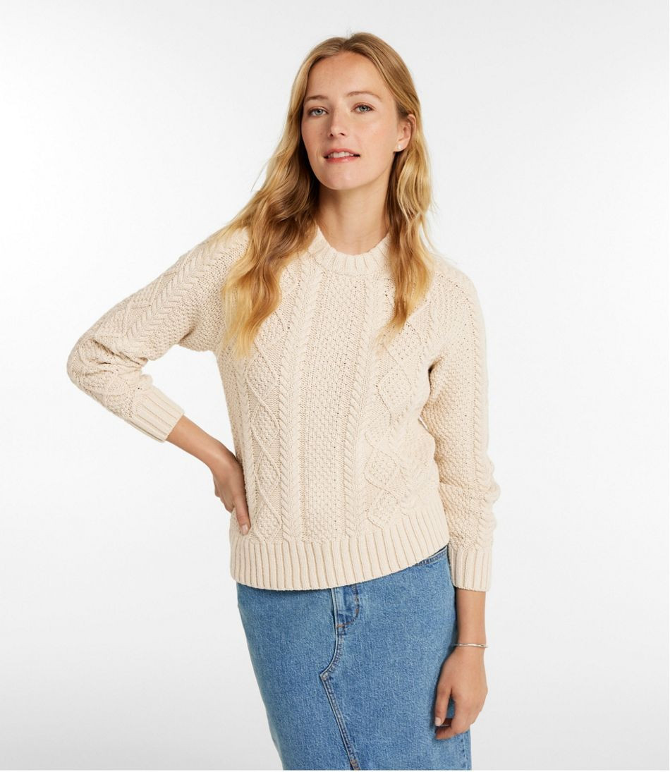 Women's Signature Cotton Fisherman Sweater, Crewneck | L.L. Bean