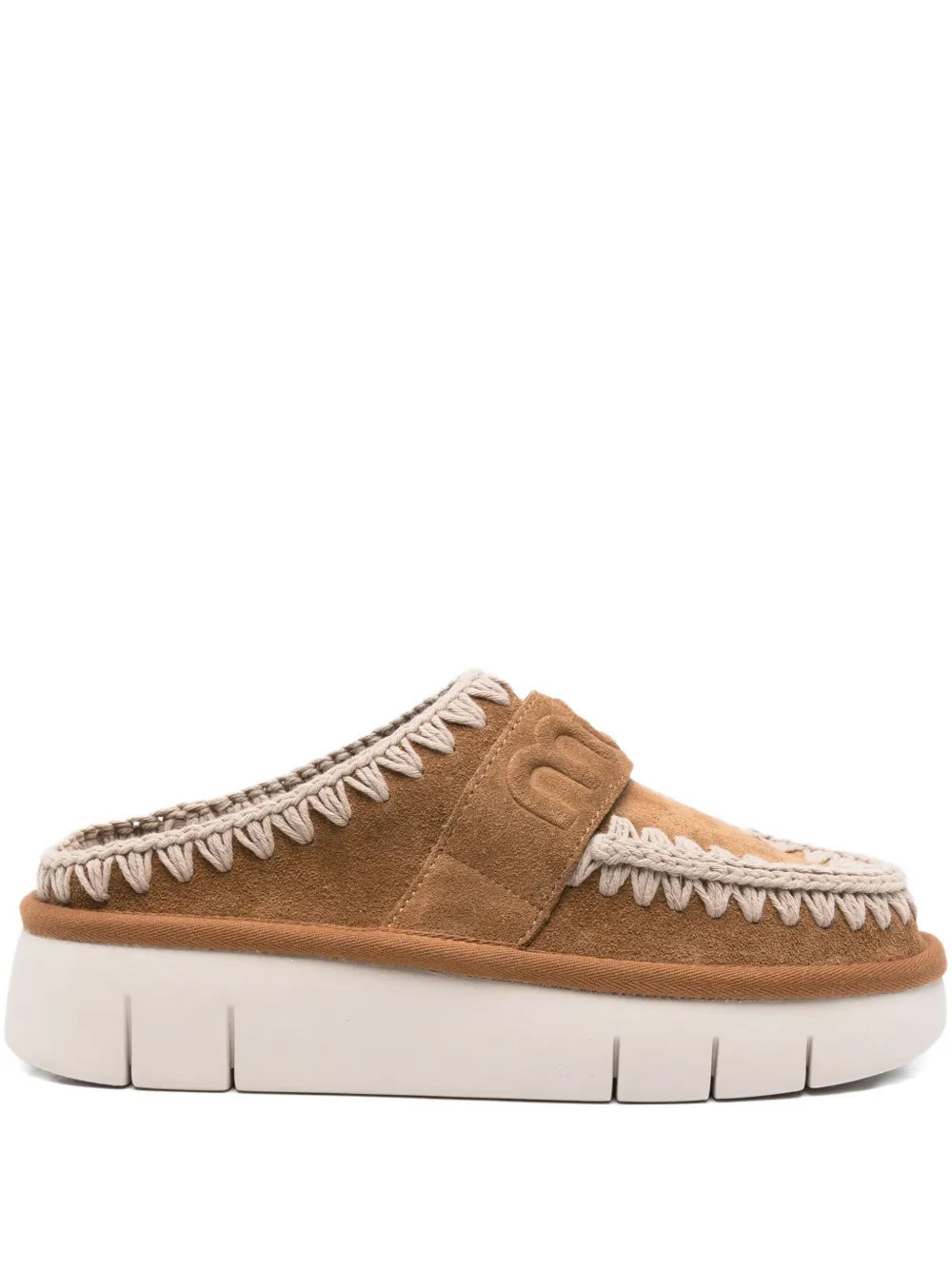 Mou 45mm suede platform mules - Brown | Farfetch Global