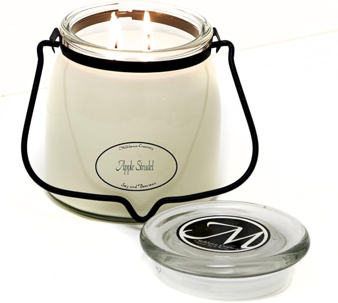 Milkhouse Candle Creamery Scented Soy Candle: Butter Jar Candle, Apple Strudel, 16-Ounce | Amazon (US)