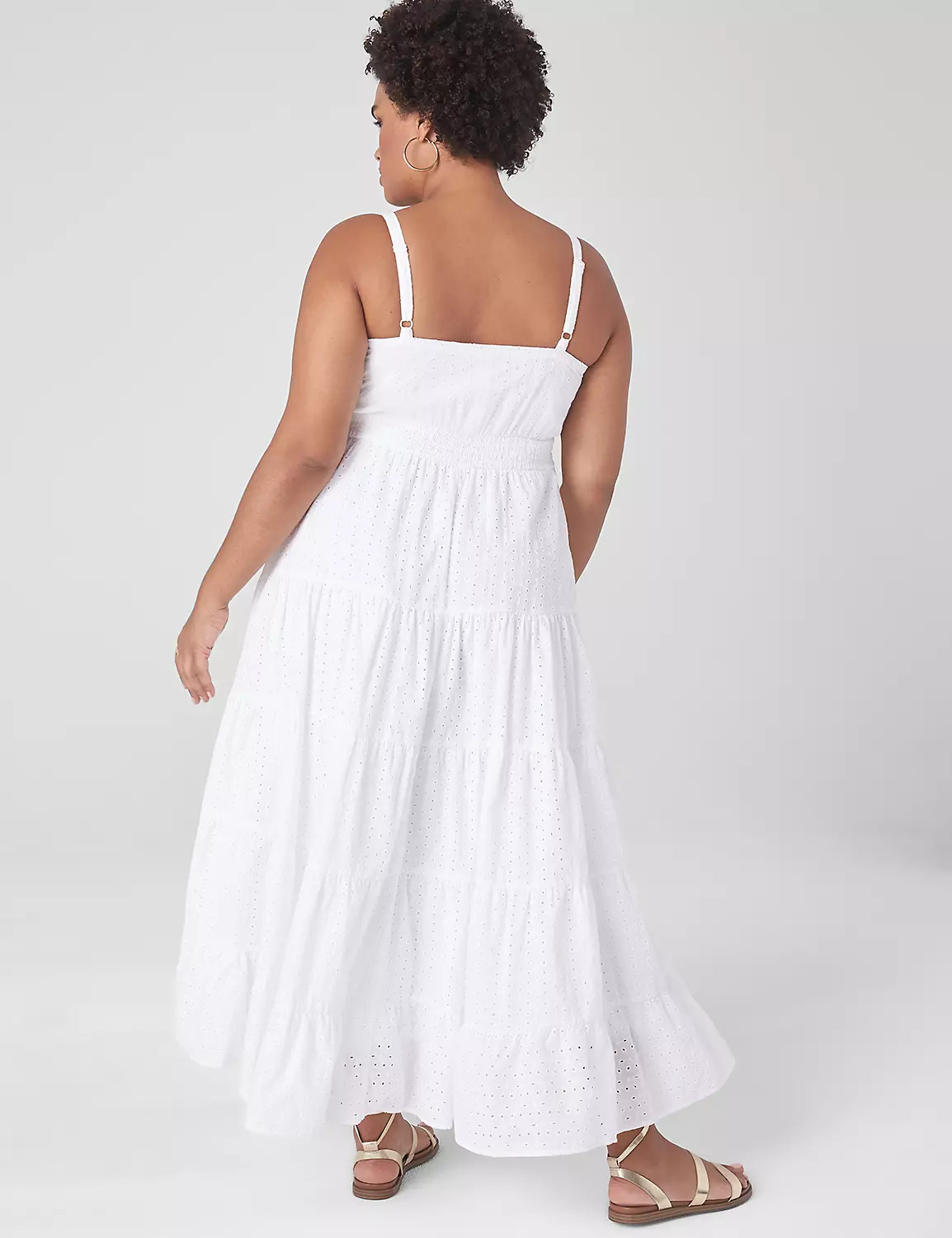 V-Neck Mixed Eyelet Maxi Dress | LaneBryant | Lane Bryant (US)