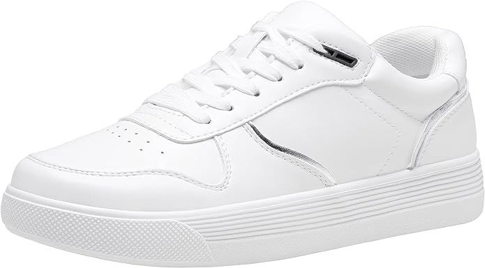 Vepose Women's 8001 Fashion Sneakers, Arch Support Lace-up Casual Sneaker, Tennis Walking Dress S... | Amazon (US)