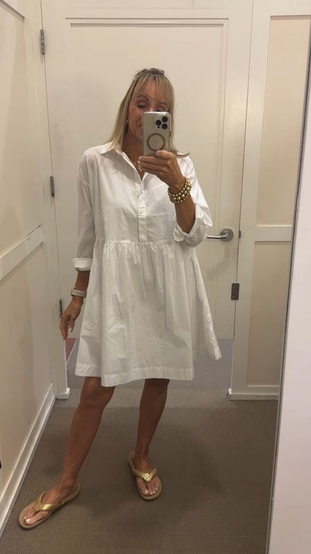 Such a great poplin dress. Wearing a small but could have sized down, lots of room. Has a slip dress underneath that isn’t attached. So easy to put on and you don’t have to worry about it being see through! 
Summer dresses 
Spring dresses 


#LTKOver40 #LTKStyleTip #LTKSaleAlert