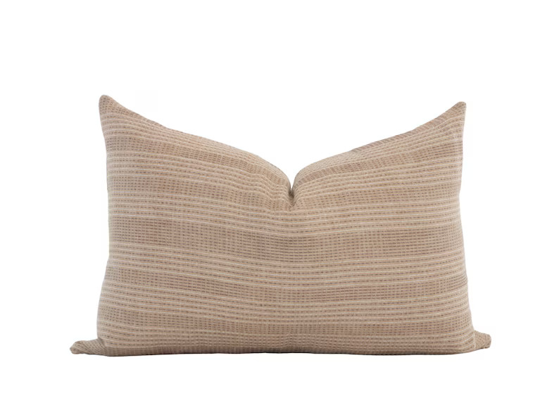 DARA  22x22 20x20 Brown Stripe Hmong Pillow Cover Camel - Etsy | Etsy (US)