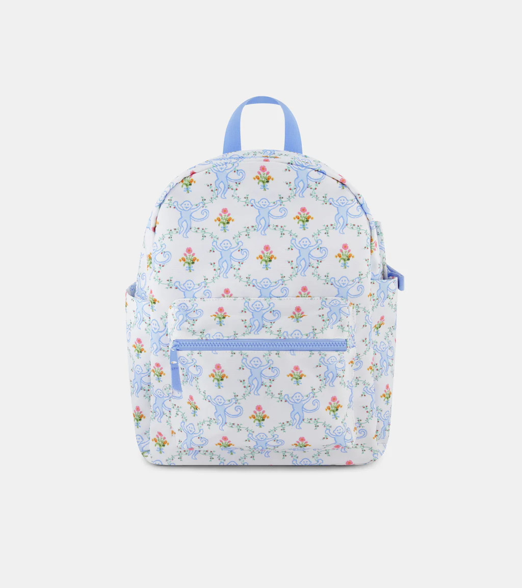 Roller Rabbit x Hill House Backpack - Blue Floral Monkey Trellis | Hill House Home US