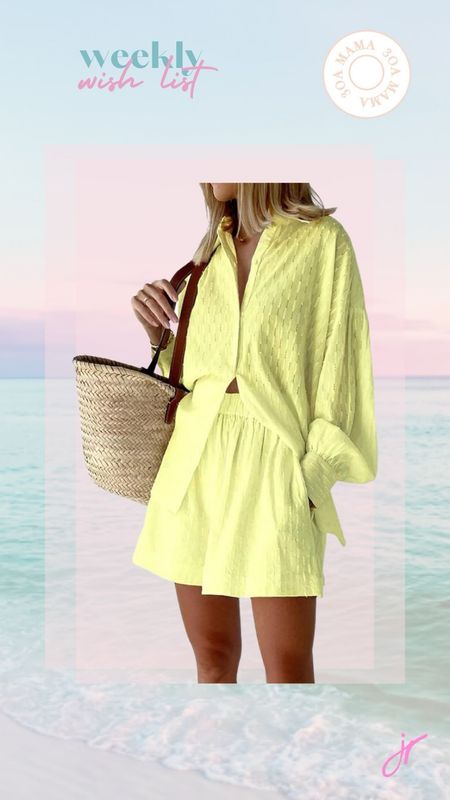 Linen cotton two piece set casual outfit beach wear vacation outfit lemon yellow travel outfit 

#LTKmidsize #LTKtravel #LTKover40