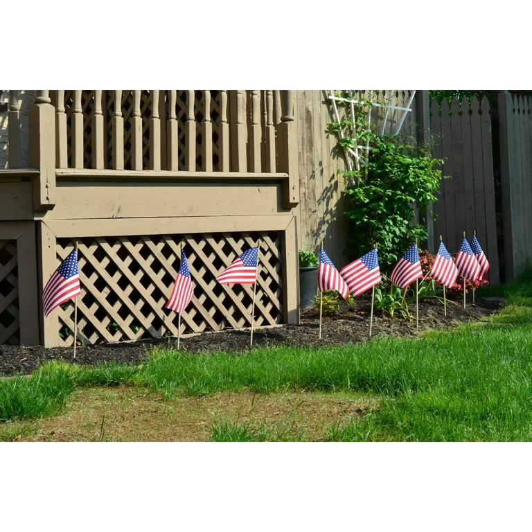 American Printed Polycotton Stick Flag, 12" x 18" by Betsy Flags, 2-Pack - Walmart.com | Walmart (US)