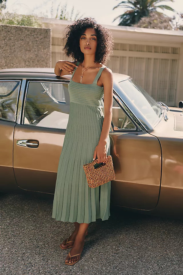Pleated Midi Sweater Dress | Anthropologie (US)