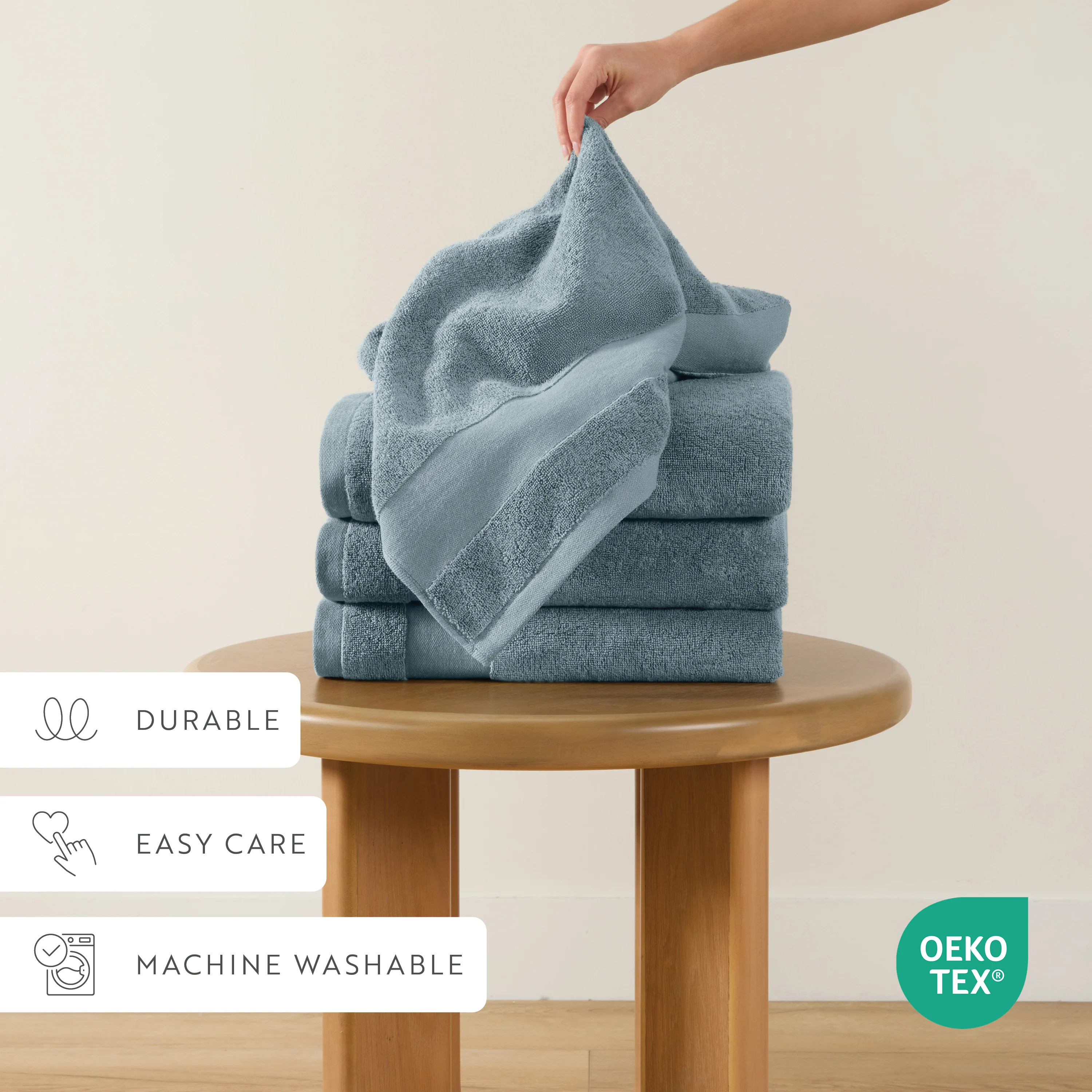 Ultra Soft 100% Cotton 4-Piece Bath Towel Set | Linens & Hutch | Linens and Hutch