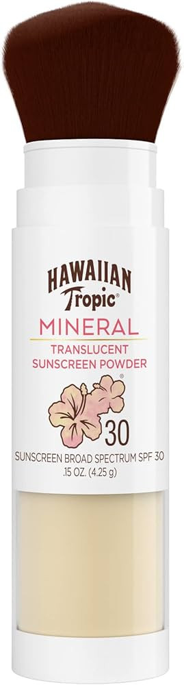 Hawaiian Tropic Mineral Powder Sunscreen Brush SPF 30 | SPF Powder Sunscreen for Face, Brush On S... | Amazon (US)