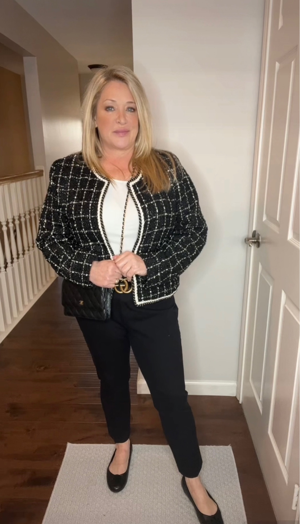 Casual workwear
For reference, undershirt size XLg, 
Black pants size petite 8, jacket size XLg 


#LTKU #LTKitbag #LTKshoecrush