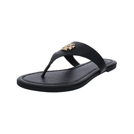 Tory Burch Womens Jolie Leather Flip Flop Thong Sandals Black 5 Medium (B M) | Walmart (US)