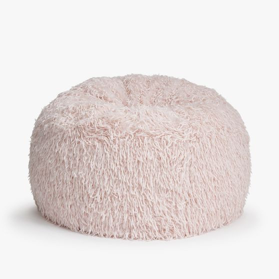 Boa Faux Fur Blush Bean Bag Chair | Pottery Barn Teen