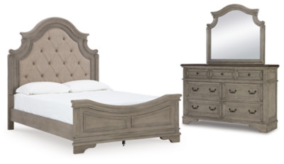 Lodenbay Queen Panel Bed with Mirrored Dresser | Ashley | Ashley