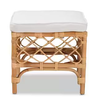 Orchard Natural Rattan Ottoman | The Home Depot