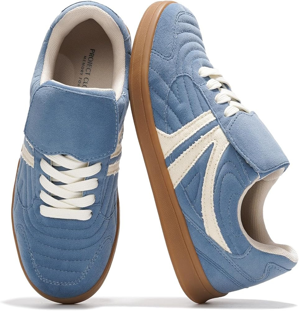 Project Cloud Leather Womens Sneakers - Memory Foam Casual Sneakers for Women Footwear Lace Up Wo... | Amazon (US)