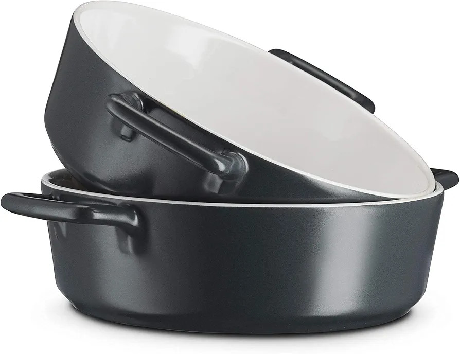 Kook Ceramic Casserole Pot Set, Baking Dishes, Easy Carry Handles, Microwave & Dishwasher Safe Ba... | Amazon (US)