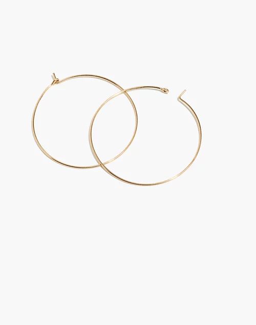 Delicate Collection Demi-Fine 14k Gold-Filled Large Hoop Earrings | Madewell