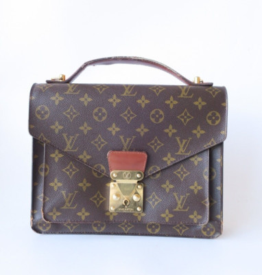 Authentic Louis Vuitton Monogram Handbag Monceau #17527 | eBay US