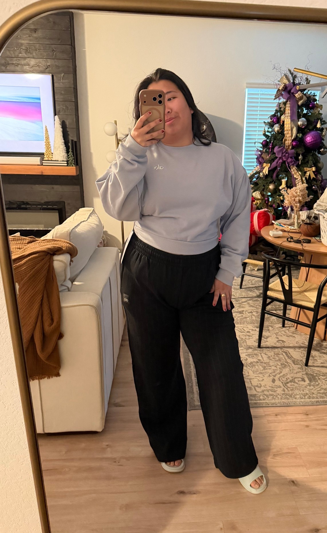 I hate that I am an ALO convert 🤣 I used to be clueless and thought Old Navy was just as good… it unfortunately is worth the splurge. 

I am a size 16 in a L in the sweater and XL in pants! 

#LTKActive #LTKMidsize #LTKPlusSize