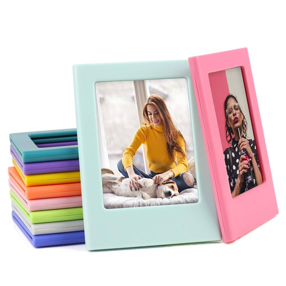 10 Pack Magnetic 2x3 Picture Frames For Fujifilm Instax Mini Film, Cute Multiple Colorful Tiny Sm... | Amazon (US)