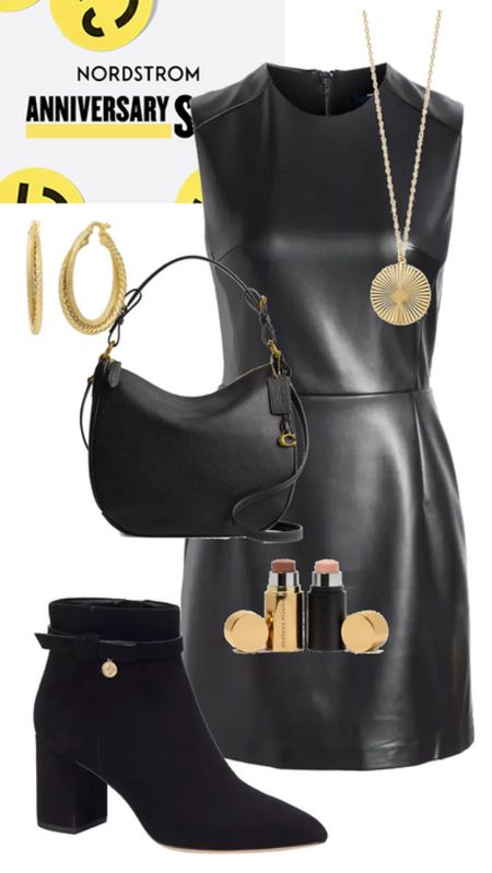 The PERFECT fall outfit! This French connection faux leather dress will be a closet staple and it’s so pretty with Kate spade boots and simple gold jewelry! 

#LTKstyletip #LTKxNSale #LTKsalealert