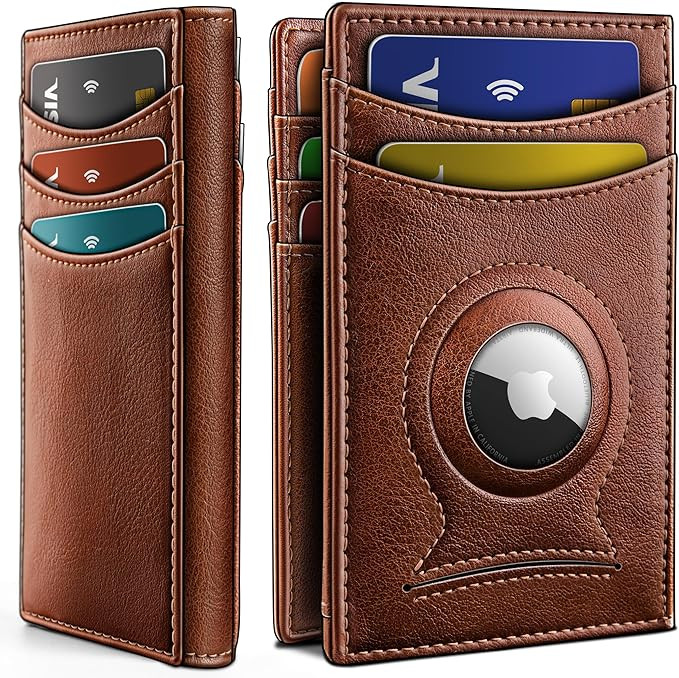 BULLIANT Men Airtag Wallet,Slim Wallet Money Clip Card Holder Magnetic Closure 12 Cards in Front ... | Amazon (US)