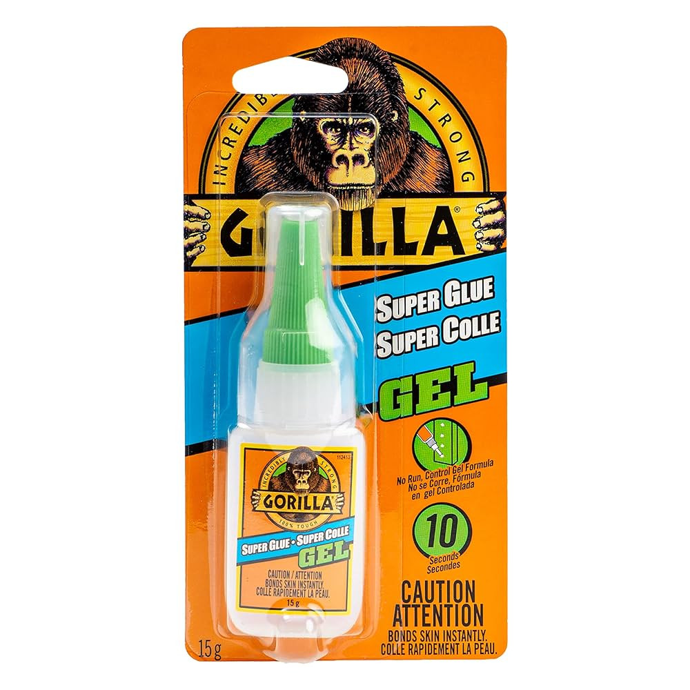 Gorilla Super Glue Gel, Fast-Setting, Thick Formula with Anti-Clog Cap, Clear Cyanoacrylate, 0.53... | Amazon (CA)